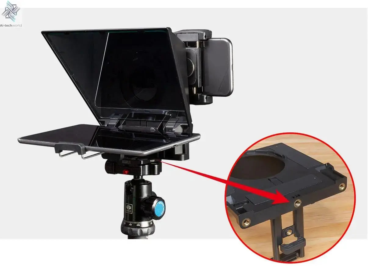 FEELWORLD  TP2A Portable 8 Inch Teleprompter Supports Under 8" DSLR Shooting Smartphone/Tablet Prompting Remote - Ai-TechWorld