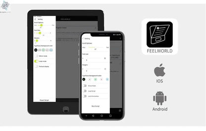 FEELWORLD  TP2A Portable 8 Inch Teleprompter Supports Under 8" DSLR Shooting Smartphone/Tablet Prompting Remote - Ai-TechWorld