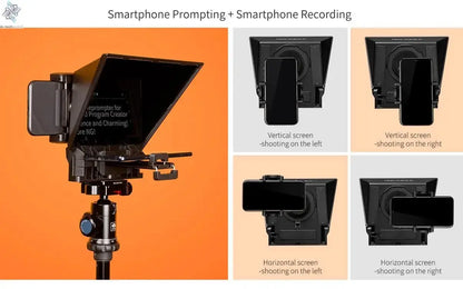 FEELWORLD  TP2A Portable 8 Inch Teleprompter Supports Under 8" DSLR Shooting Smartphone/Tablet Prompting Remote - Ai-TechWorld