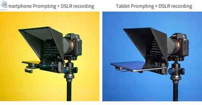 FEELWORLD  TP2A Portable 8 Inch Teleprompter Supports Under 8" DSLR Shooting Smartphone/Tablet Prompting Remote - Ai-TechWorld
