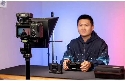 FEELWORLD  TP2A Portable 8 Inch Teleprompter Supports Under 8" DSLR Shooting Smartphone/Tablet Prompting Remote - Ai-TechWorld
