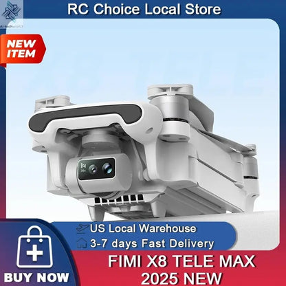 FIMI X8 TELE MAX 2025 New 3-Axis Gimbal 4K HDR 48MP 30x Camera Drone Professional GPS RC Quadcopter Ship from US Ai-TechWorld
