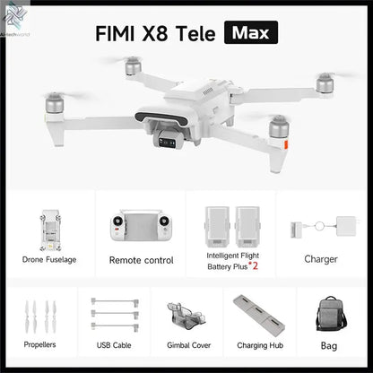 FIMI X8 TELE MAX 2025 New 3-Axis Gimbal 4K HDR 48MP 30x Camera Drone Professional GPS RC Quadcopter Ship from US Ai-TechWorld