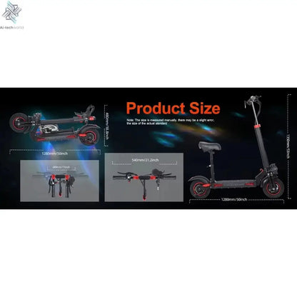 FREEBOY J11Plus Electric Scooter 1200W Motor 48V21AH Battery High Power Long Range Ai-TechWorld 