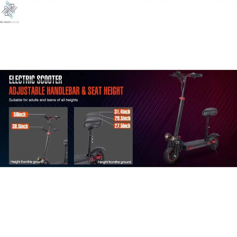 FREEBOY J11Plus Electric Scooter 1200W Motor 48V21AH Battery High Power Long Range Ai-TechWorld 