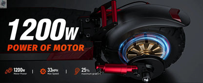 FREEBOY J11Plus Electric Scooter 1200W Motor 48V21AH Battery High Power Long Range Ai-TechWorld 