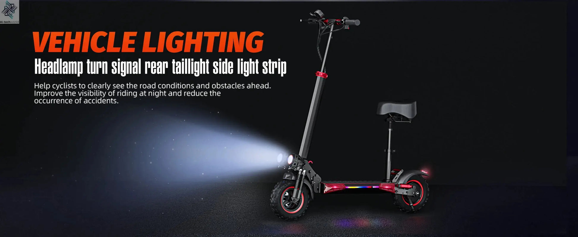 FREEBOY J11Plus Electric Scooter 1200W Motor 48V21AH Battery High Power Long Range Ai-TechWorld 