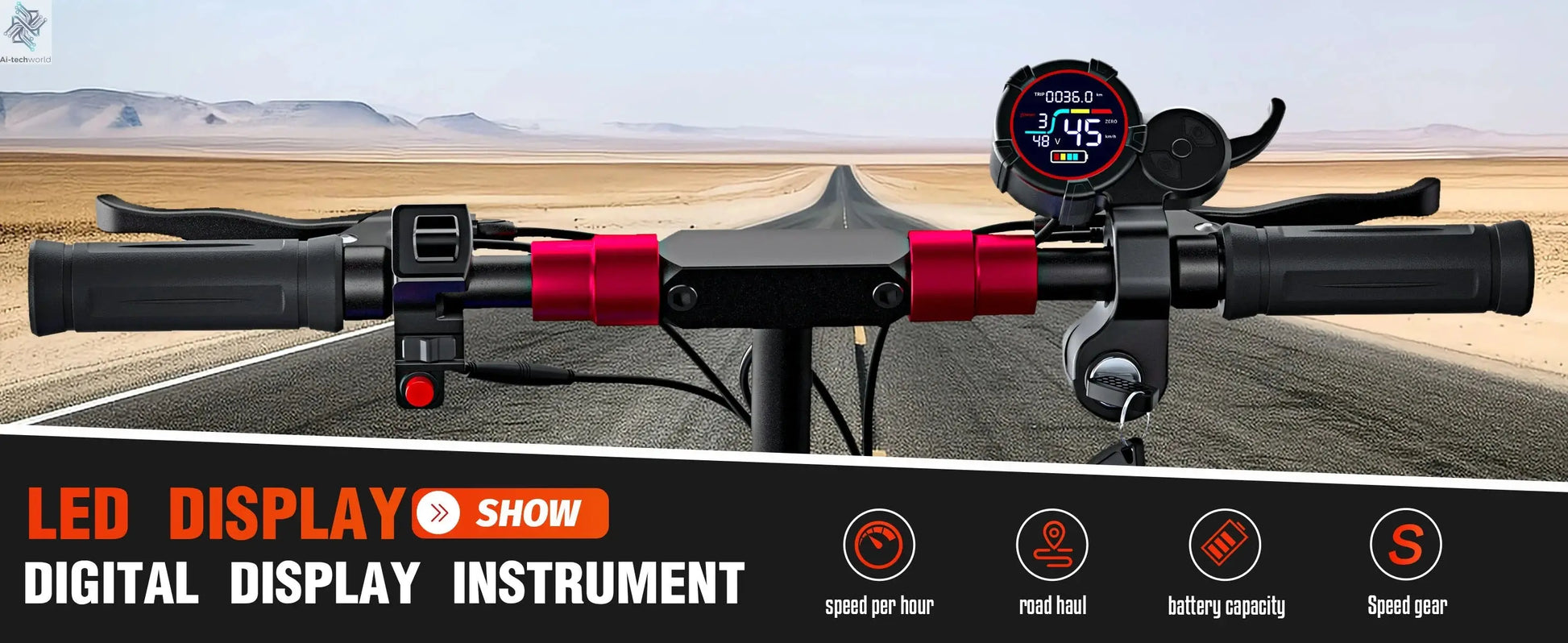 FREEBOY J11Plus Electric Scooter 1200W Motor 48V21AH Battery High Power Long Range Ai-TechWorld 