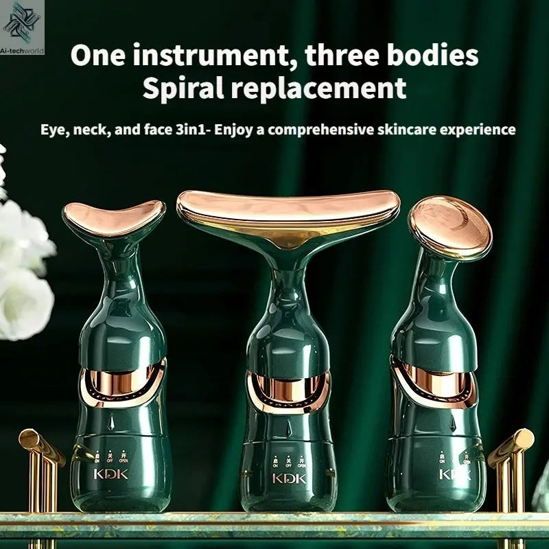 Face Lifting Device Neck Facial Eye Massage Introducer Microcurrent Skin Rejuvenation Anti Aging Beauty Device Face Massager Ai-TechWorld 