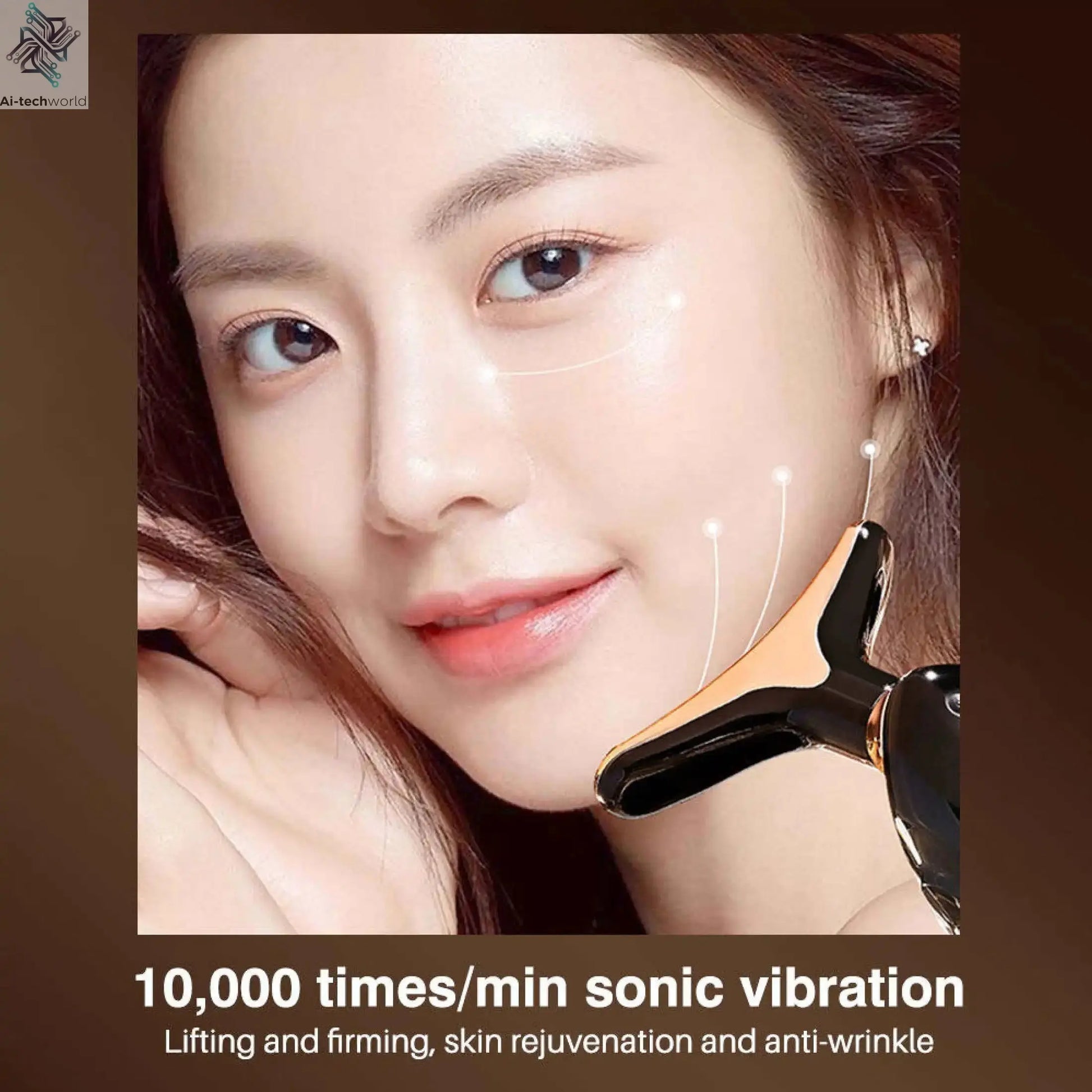 Face Lifting Device Neck Facial Eye Massage Introducer Microcurrent Skin Rejuvenation Anti Aging Beauty Device Face Massager Ai-TechWorld 