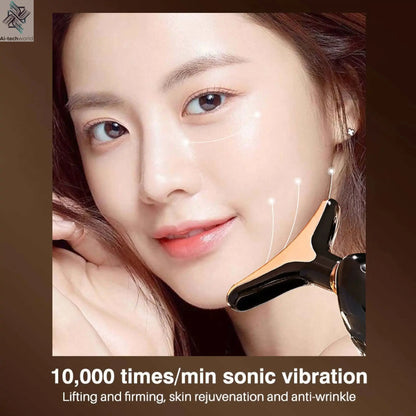 Face Lifting Device Neck Facial Eye Massage Introducer Microcurrent Skin Rejuvenation Anti Aging Beauty Device Face Massager Ai-TechWorld 
