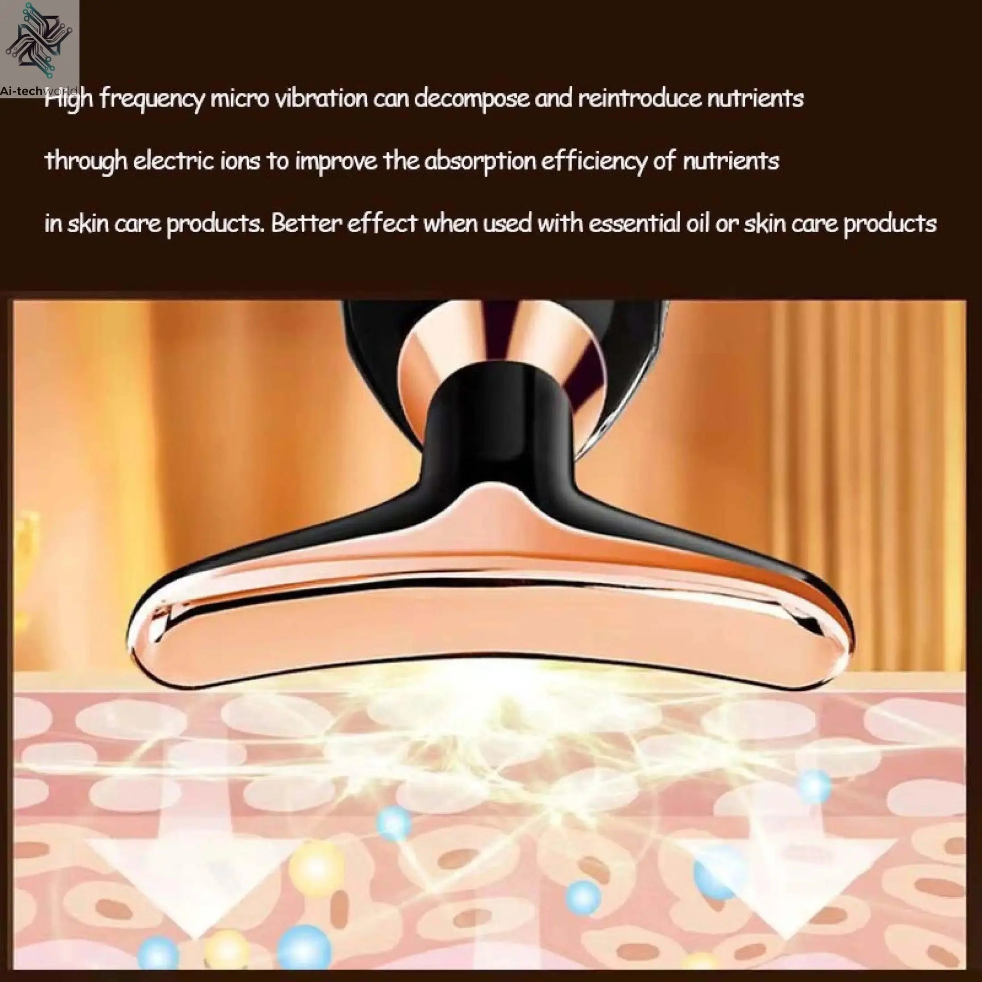 Face Lifting Device Neck Facial Eye Massage Introducer Microcurrent Skin Rejuvenation Anti Aging Beauty Device Face Massager Ai-TechWorld 