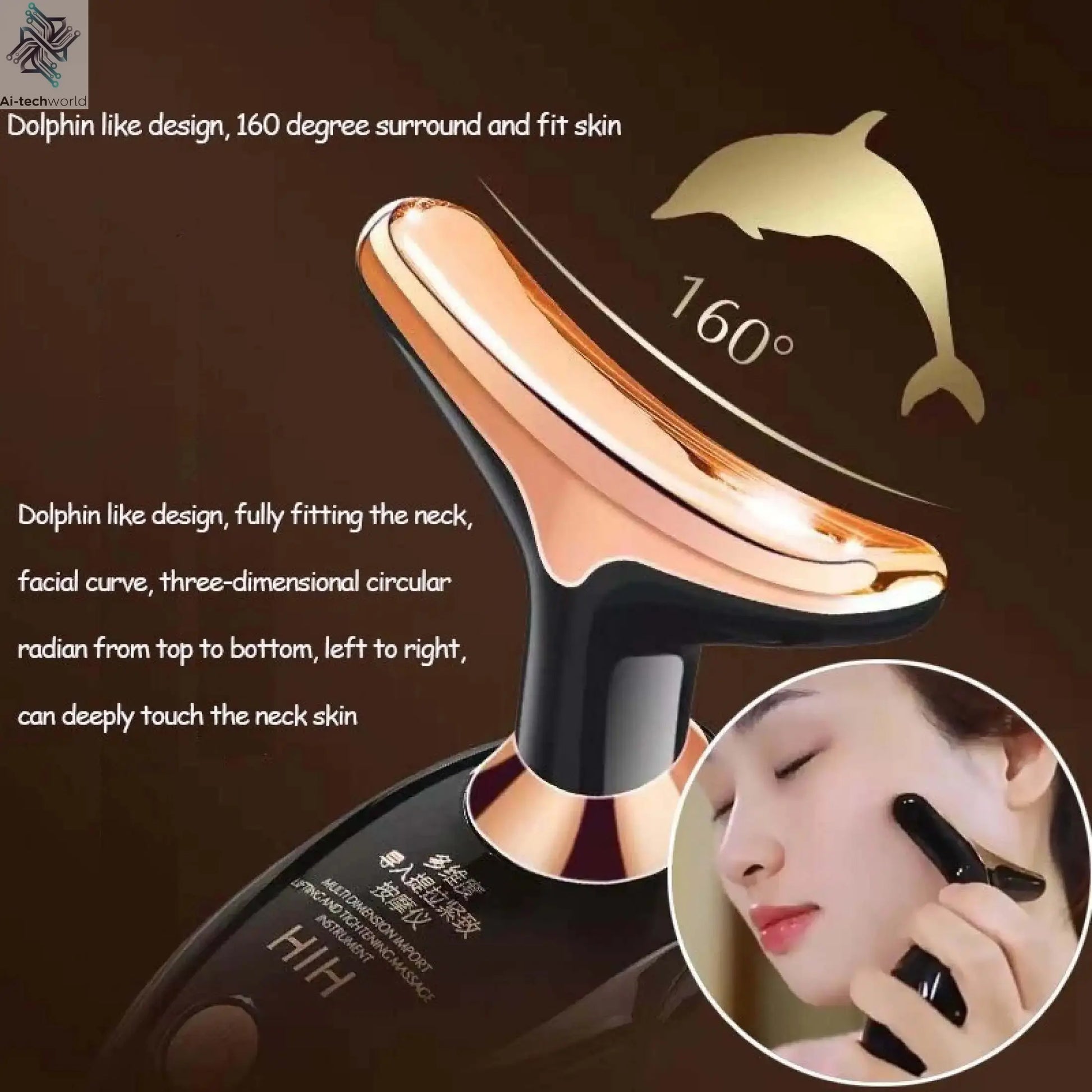 Face Lifting Device Neck Facial Eye Massage Introducer Microcurrent Skin Rejuvenation Anti Aging Beauty Device Face Massager Ai-TechWorld 