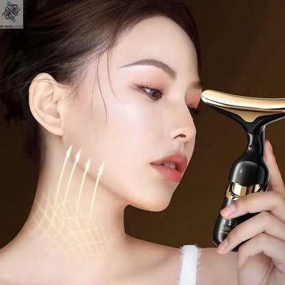 Face Lifting Device Neck Facial Eye Massage Introducer Microcurrent Skin Rejuvenation Anti Aging Beauty Device Face Massager Ai-TechWorld 