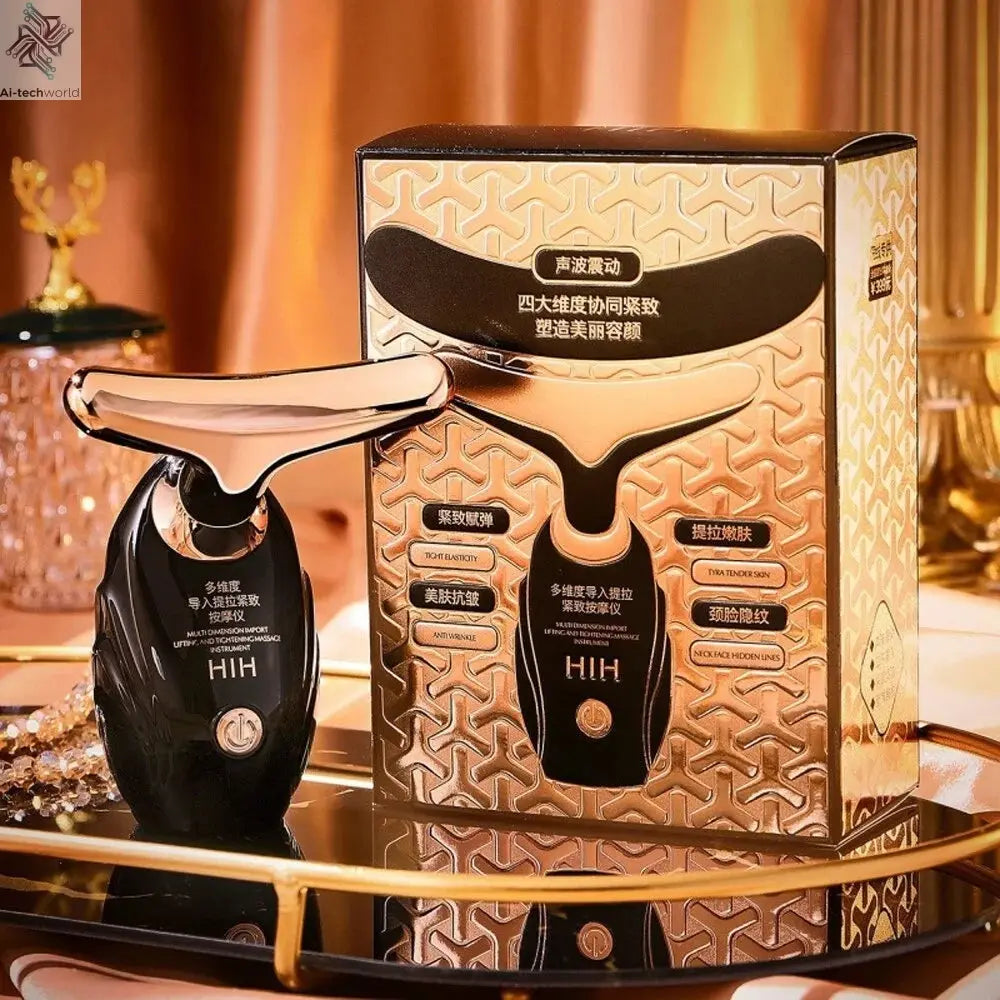 Face Lifting Device Neck Facial Eye Massage Introducer Microcurrent Skin Rejuvenation Anti Aging Beauty Device Face Massager Ai-TechWorld 