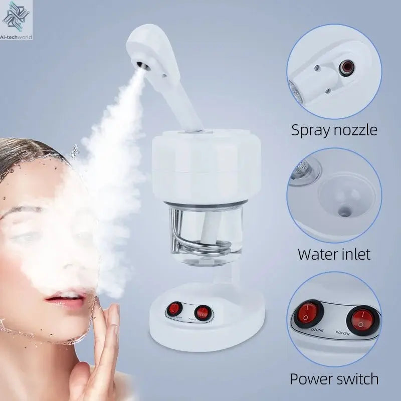 Facial Steamer for Face Facial Vaporizer Professional Face Steamer Hot Warm Mist Sprayer Moisturizing Portable Facial Steamer - Ai - TechWorld