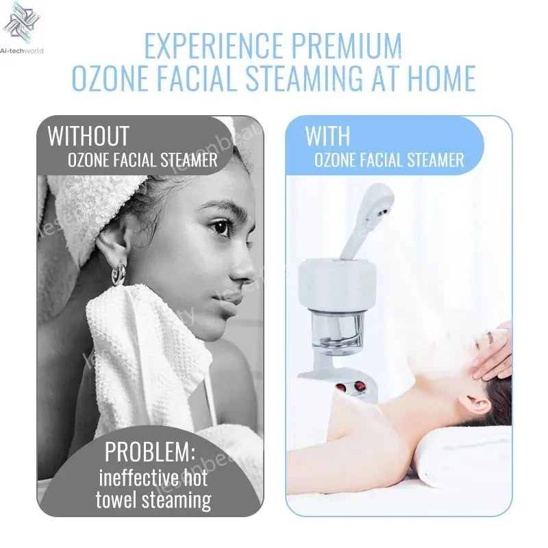 Facial Steamer for Face Facial Vaporizer Professional Face Steamer Hot Warm Mist Sprayer Moisturizing Portable Facial Steamer - Ai - TechWorld