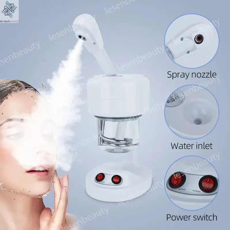 Facial Steamer for Face Facial Vaporizer Professional Face Steamer Hot Warm Mist Sprayer Moisturizing Portable Facial Steamer - Ai - TechWorld