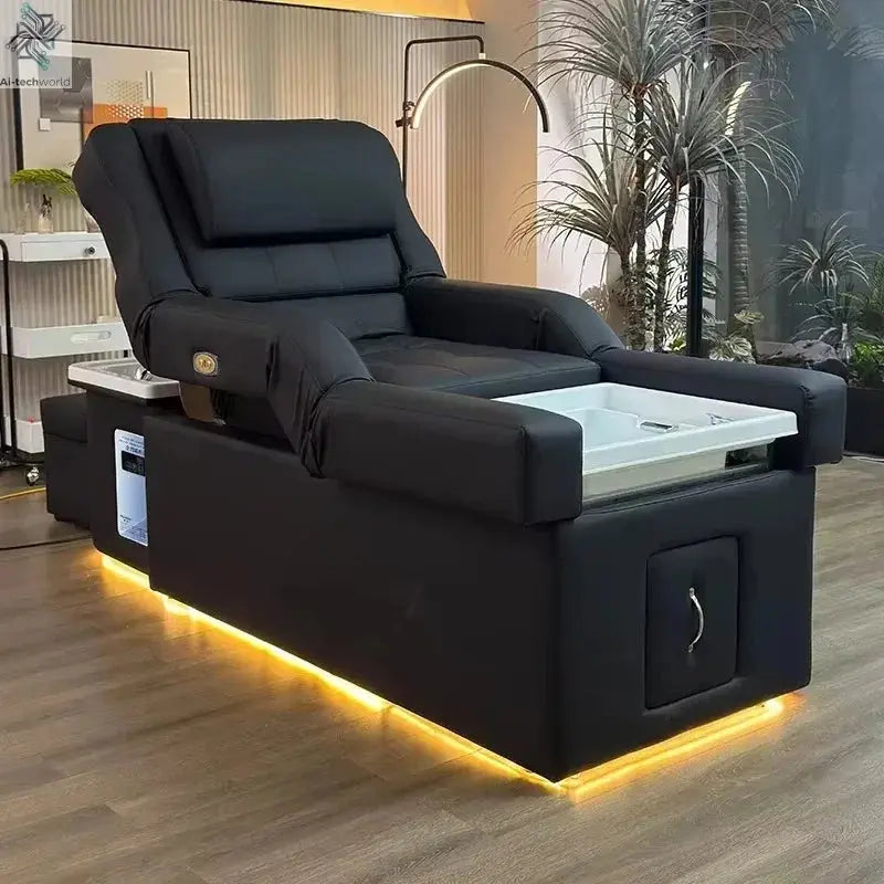 Factory Custom Made Hair Washing Bed for Hair Salon, Head Spa, Pedicure, Foot Massage, Hair Washing Chair. Ai-TechWorld 