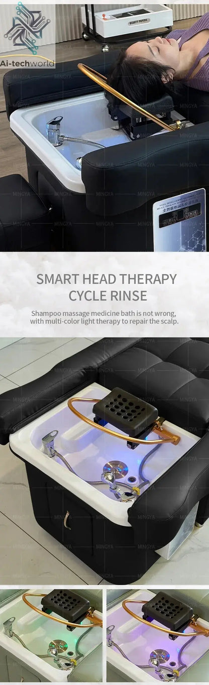 Factory Custom Made Hair Washing Bed for Hair Salon, Head Spa, Pedicure, Foot Massage, Hair Washing Chair. Ai-TechWorld 