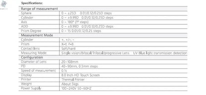 Factory Price Free Shipping Auto Lensmeter Lensometer Focimeter with Printer Ai-TechWorld 