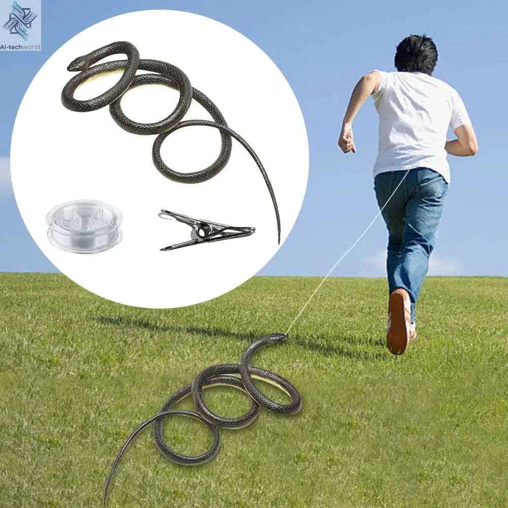 Fake Snake Toy with String and Clip Snake on A String Prank Props Simulation Snake Toy for Teasing Friends - Ai-TechWorld