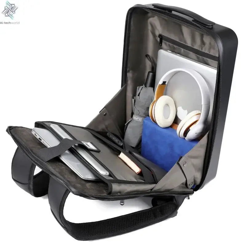 Fashion Multi-functional Men's Backpack Large Capacity Water-repellent Abs Laptop Bag Usb E-sports Men's Backpack Hard Shell Bag Ai-TechWorld 