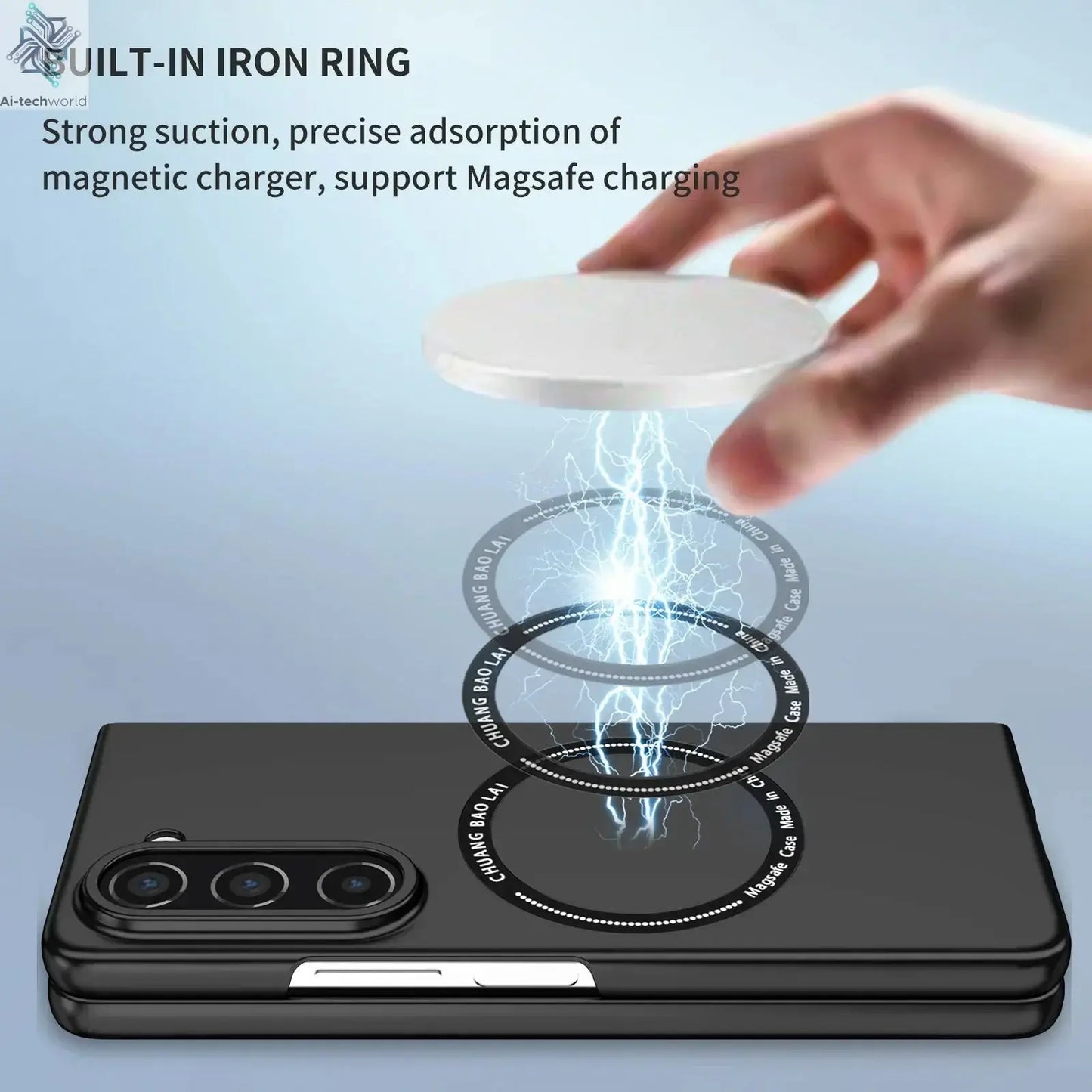 Fashion Ultra Thin Magnetic Magsafing Case for Samsung Galaxy Z Flip 6 5 4 3 2 1 4G 5G Fold 6 5 4 3 2 1 Wireless Charging Cover Ai-TechWorld 
