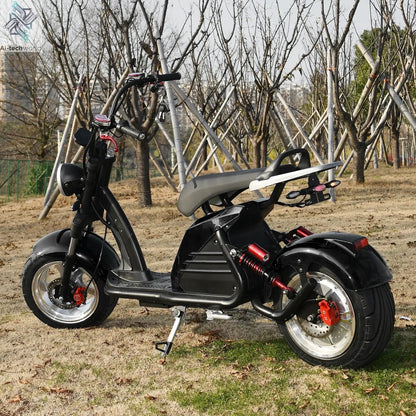 Fat Tire Electric Scooter Adult Citycoco with 2 Seat Power Scooter 60V 4000W E-Bike Ai-TechWorld 