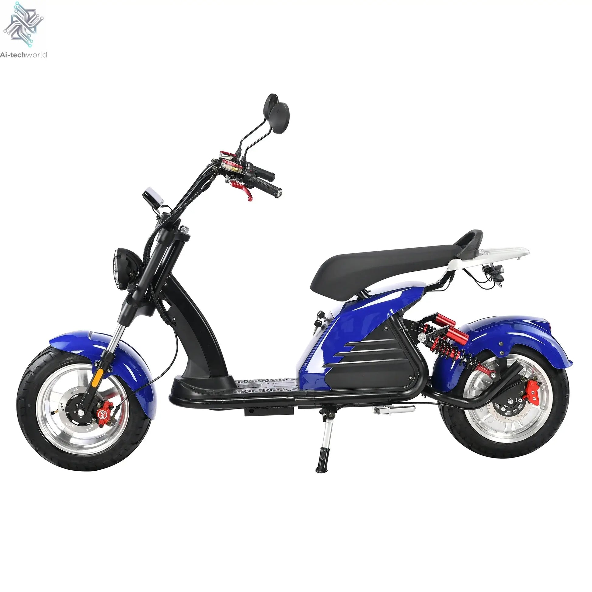 Fat Tire Electric Scooter Adult Citycoco with 2 Seat Power Scooter 60V 4000W E-Bike Ai-TechWorld 