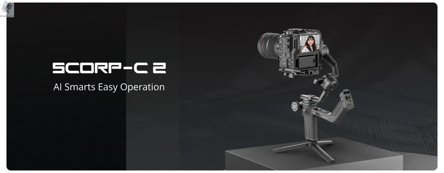 FeiyuTech SCORP-C 2 Gimbal Camera Stabilizer for DSLR&Mirrorless 3.5kg Payload, AI Tracking, Native Vertical Shooting SCORP C2 Ai-TechWorld 
