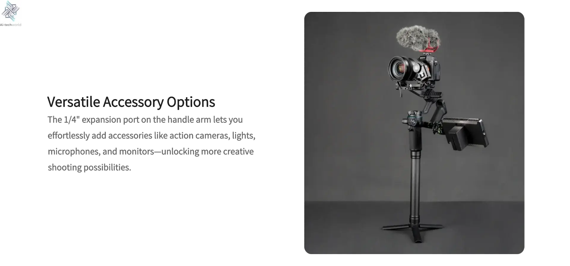 FeiyuTech SCORP-C 2 Gimbal Camera Stabilizer for DSLR&Mirrorless 3.5kg Payload, AI Tracking, Native Vertical Shooting SCORP C2 Ai-TechWorld 