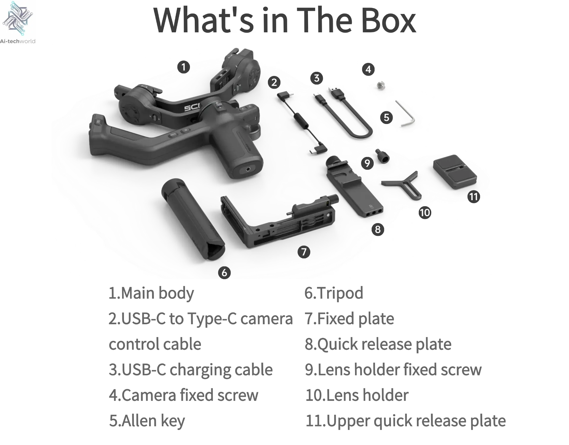 FeiyuTech SCORP-C 2 Gimbal Camera Stabilizer for DSLR&Mirrorless 3.5kg Payload, AI Tracking, Native Vertical Shooting SCORP C2 Ai-TechWorld 