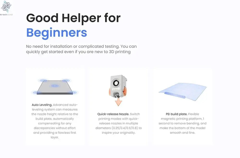 Flashforge Adventurer 5M 3D Printer with Auto Leveling and Power Loss Recovery - #Ai-TechWorld#