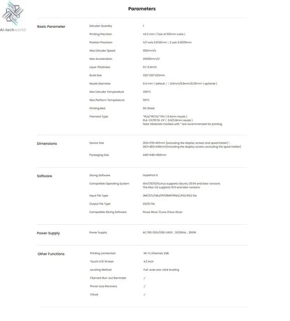 Flashforge Adventurer 5M 3D Printer with Auto Leveling and Power Loss Recovery - #Ai-TechWorld#