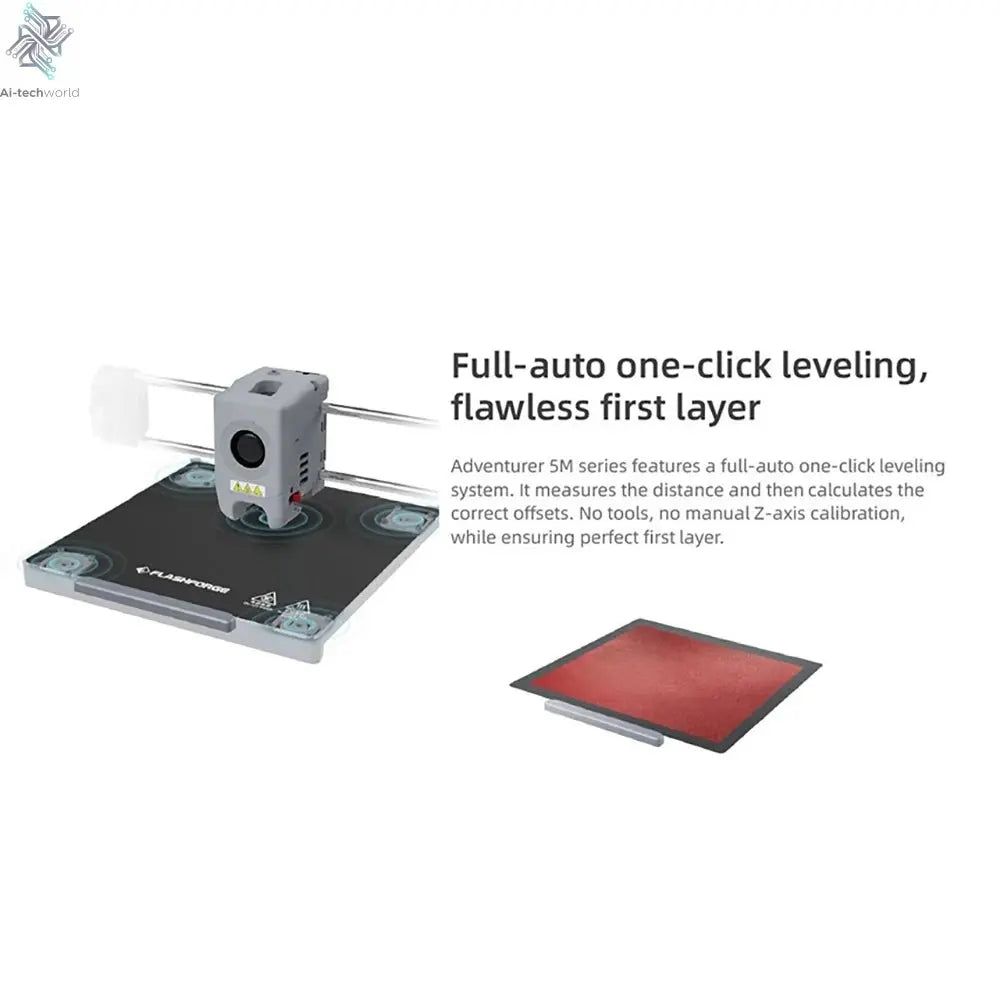 Flashforge Adventurer 5M Pro 3d Printer High Speed Full-auto Leveling Direct Extruder Automatic Shutdown With Camera Ai-TechWorld