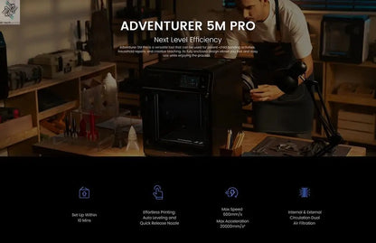 Flashforge Adventurer 5M Pro 3d Printer High Speed Full-auto Leveling Direct Extruder Automatic Shutdown With Camera Ai-TechWorld