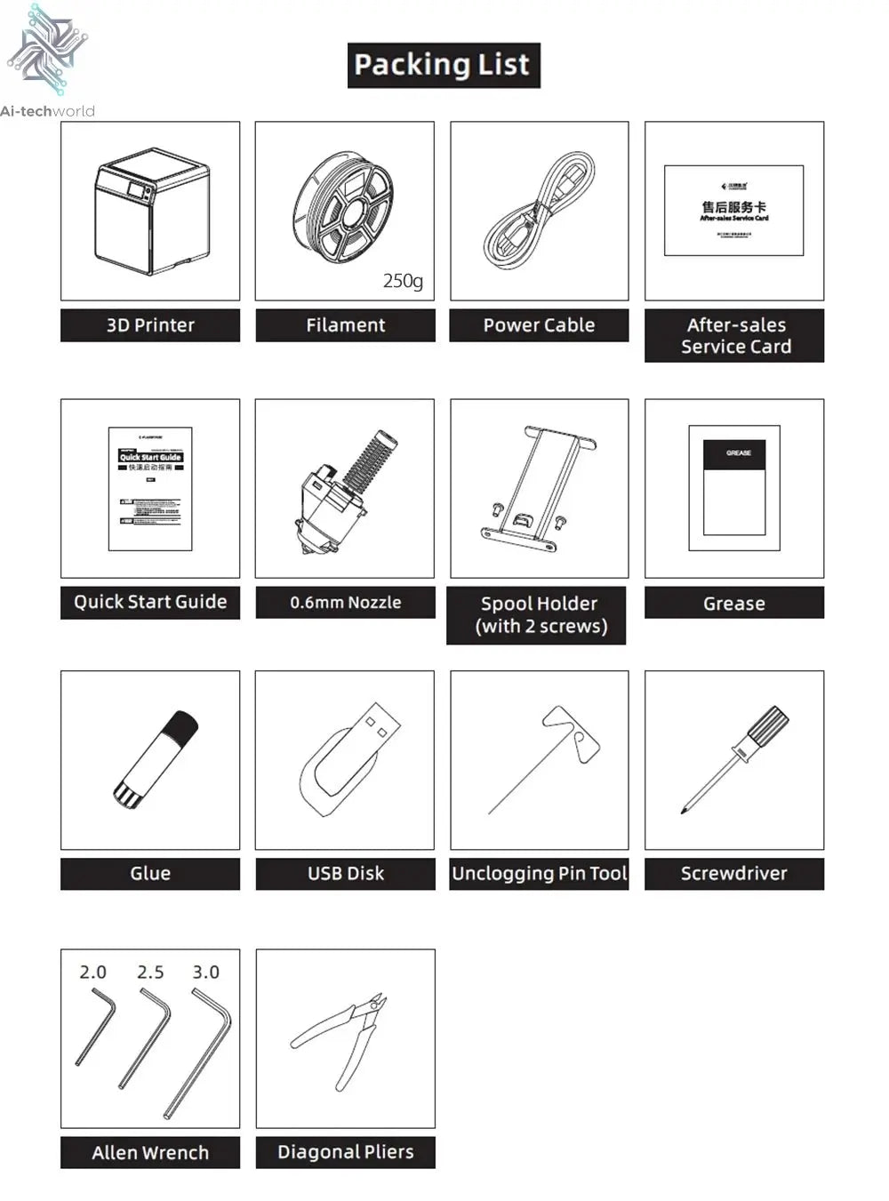 Flashforge Adventurer 5M Pro 3d Printer High Speed Full-auto Leveling Direct Extruder Automatic Shutdown With Camera Ai-TechWorld