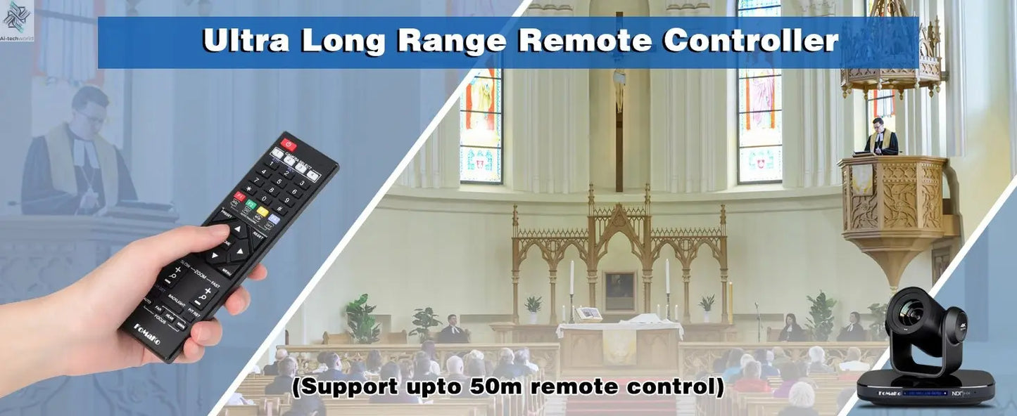 FoMaKo 4K PTZ Bundle NDI Camera 60FPS 20X Optical Zoom + KC608 IP PTZ Controller, 2pcs K820N+1pcs KC608 pro PTZ Camera Bundle - Ai - TechWorld