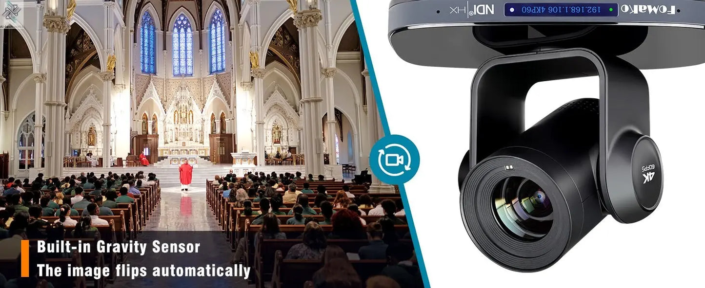 FoMaKo 4K PTZ Bundle NDI Camera 60FPS 20X Optical Zoom + KC608 IP PTZ Controller, 2pcs K820N+1pcs KC608 pro PTZ Camera Bundle - Ai - TechWorld