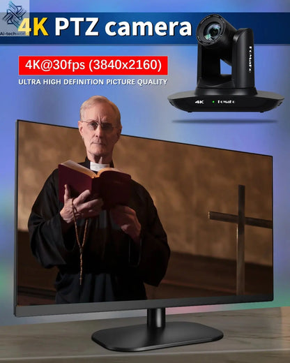 FoMaKo 4K PTZ Camera HDMI, AI Auto - Tracking,20X Optical Zoom(3pcs),KC602 Video Mixer Switcher,KC608 Pro PTZ Controller - Ai - TechWorld