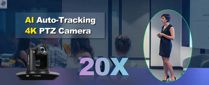 FoMaKo 4K PTZ Camera HDMI, AI Auto - Tracking,20X Optical Zoom(3pcs),KC602 Video Mixer Switcher,KC608 Pro PTZ Controller - Ai - TechWorld