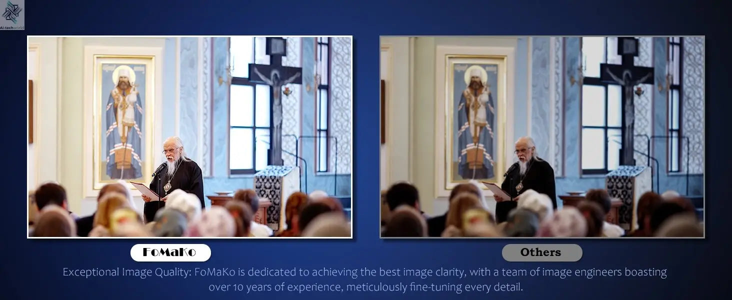 FoMaKo 4K PTZ Camera HDMI, AI Auto - Tracking,20X Optical Zoom(3pcs),KC602 Video Mixer Switcher,KC608 Pro PTZ Controller - Ai - TechWorld