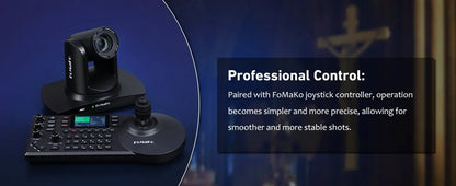 FoMaKo 4K PTZ Camera HDMI, AI Auto - Tracking,20X Optical Zoom(3pcs),KC602 Video Mixer Switcher,KC608 Pro PTZ Controller - Ai - TechWorld