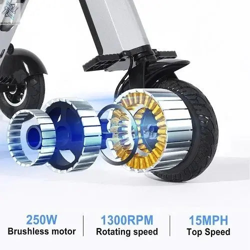 Folding Electric Tricycle Mobility Scooter for Adults and Seniors – 3 - Wheel Scooter with Reverse Function, LED Display, and 3 - Speed Modes - Ai - TechWorld