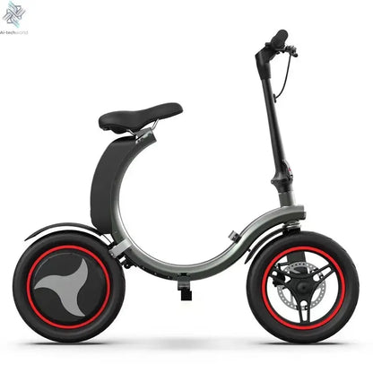 Folding electric bicycle, small, ultra-light and portable, transportation lithium batteries help drive battery cars Ai-TechWorld 