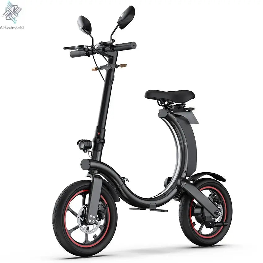 Folding electric bicycle, small, ultra-light and portable, transportation lithium batteries help drive battery cars Ai-TechWorld 