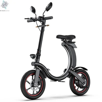Folding electric bicycle, small, ultra-light and portable, transportation lithium batteries help drive battery cars Ai-TechWorld 