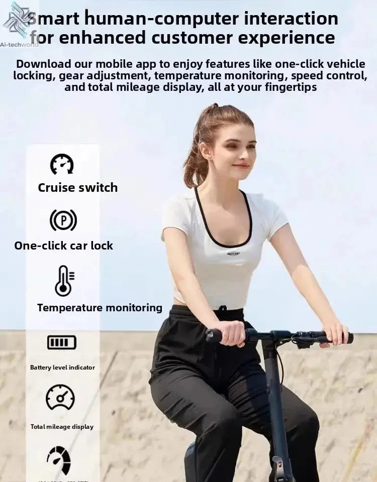 Folding electric bicycle, small, ultra-light and portable, transportation lithium batteries help drive battery cars Ai-TechWorld 