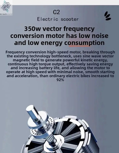 Folding electric bicycle, small, ultra-light and portable, transportation lithium batteries help drive battery cars Ai-TechWorld 